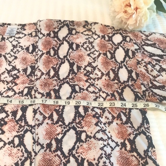 100% Viscose Snake Print Kimono Cover Up Size Small-Medium - Picture 6 of 7